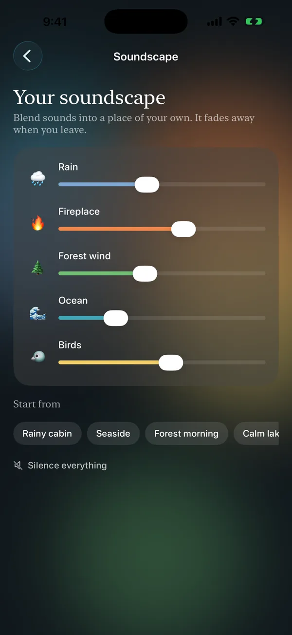 Calm Sounds mixer